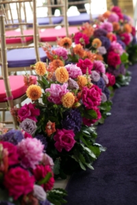 Aisle Flowers Gili Rooftop Wedding Ceremony-min